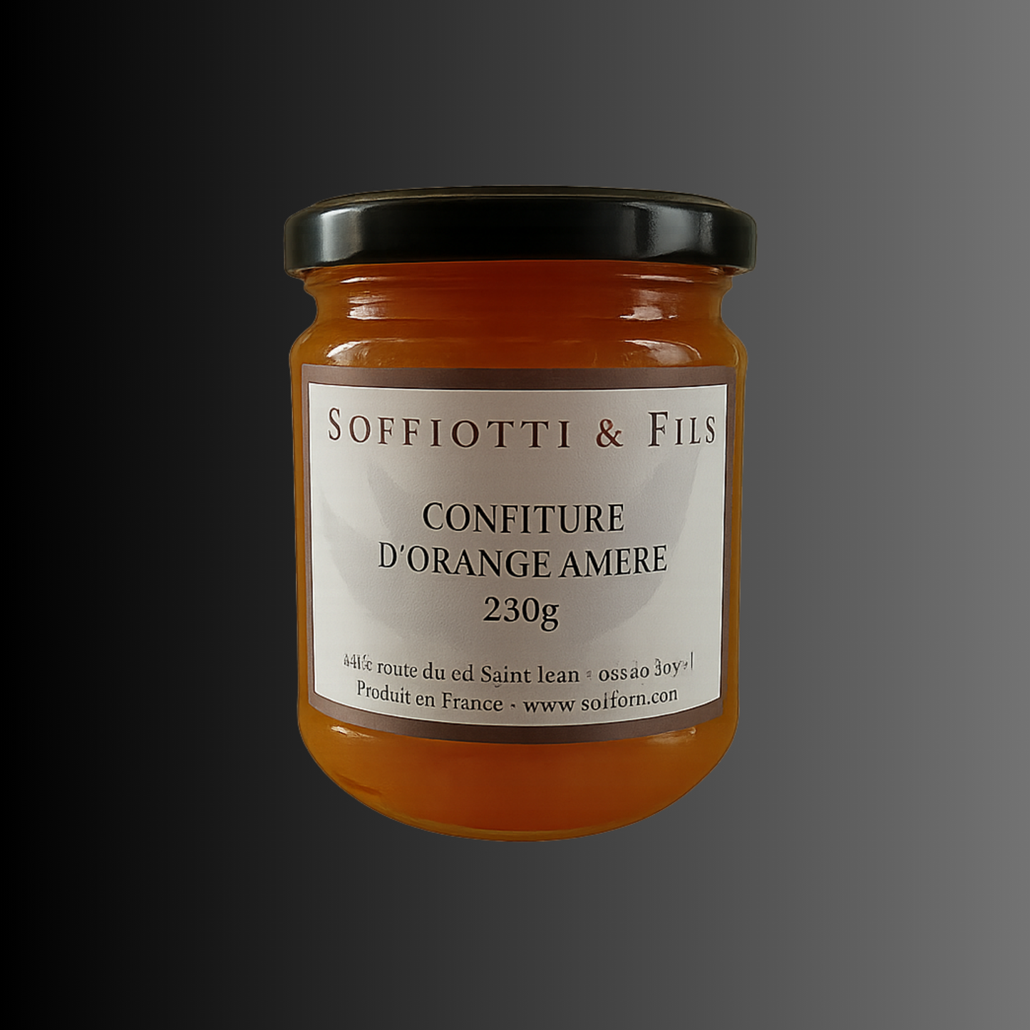 CONSERVES ARTISANALES SOFFIOTTI & FILS – L'EXCELLENCE DU HAUT PAYS NIÇOIS - Confiture d'orange amère - 230 g