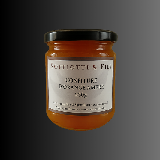 CONSERVES ARTISANALES SOFFIOTTI & FILS – L'EXCELLENCE DU HAUT PAYS NIÇOIS - Confiture d'orange amère - 230 g